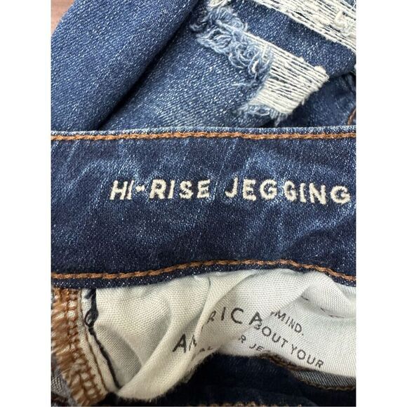 American Eagle Distressed Next Level Stretch Hi-Rise Jegging Size 2 Short - Picture 7 of 10